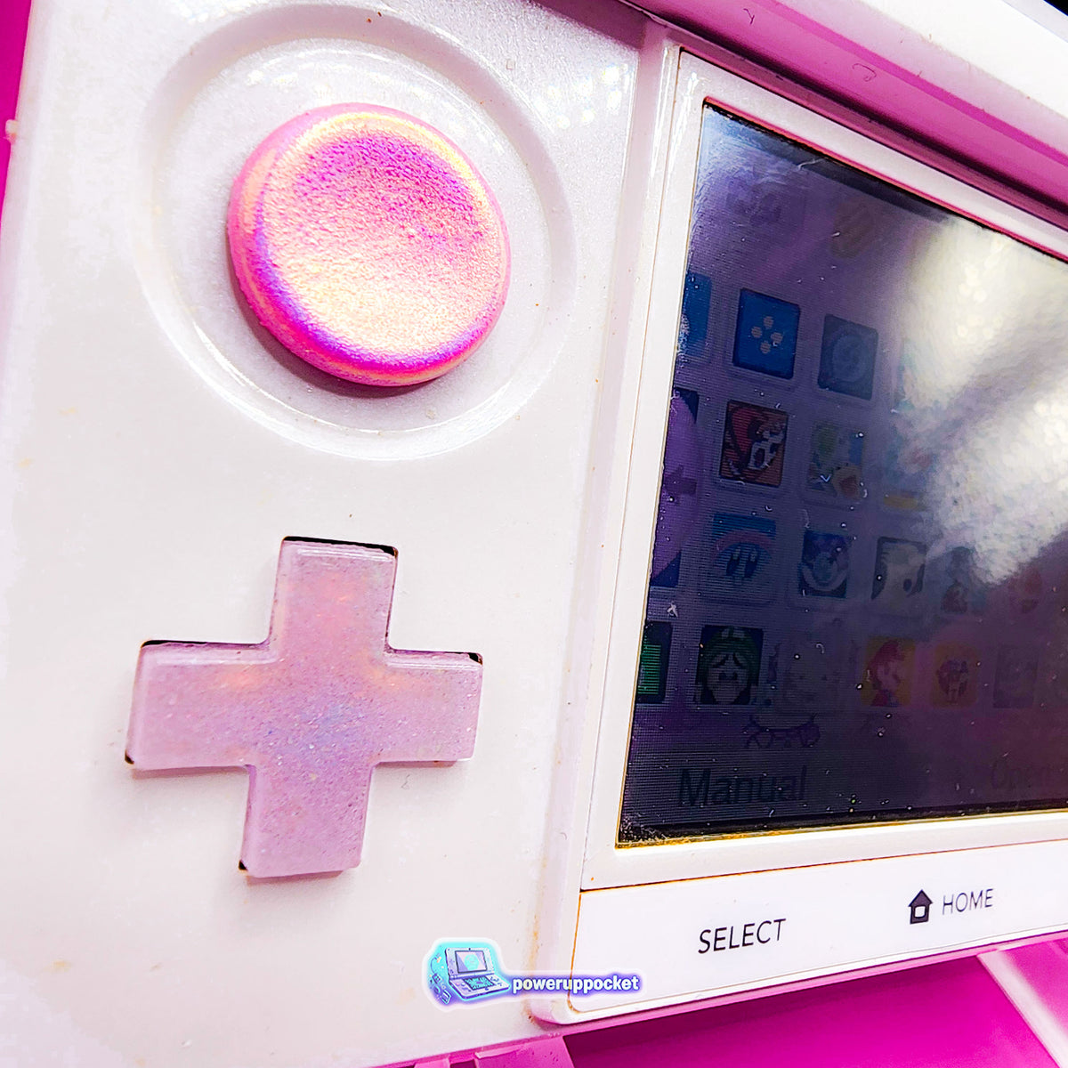 Hello Kitty Pearl Glow | Custom Nintendo 3DS White + Pink | Glass Lens