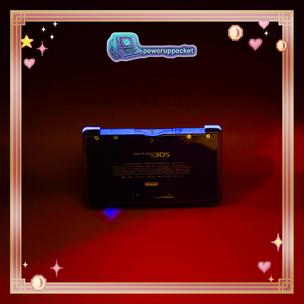 Custom Nintendo 3DS | Original Purple Shell | Blue Glow in the Dark Edition | Region Free