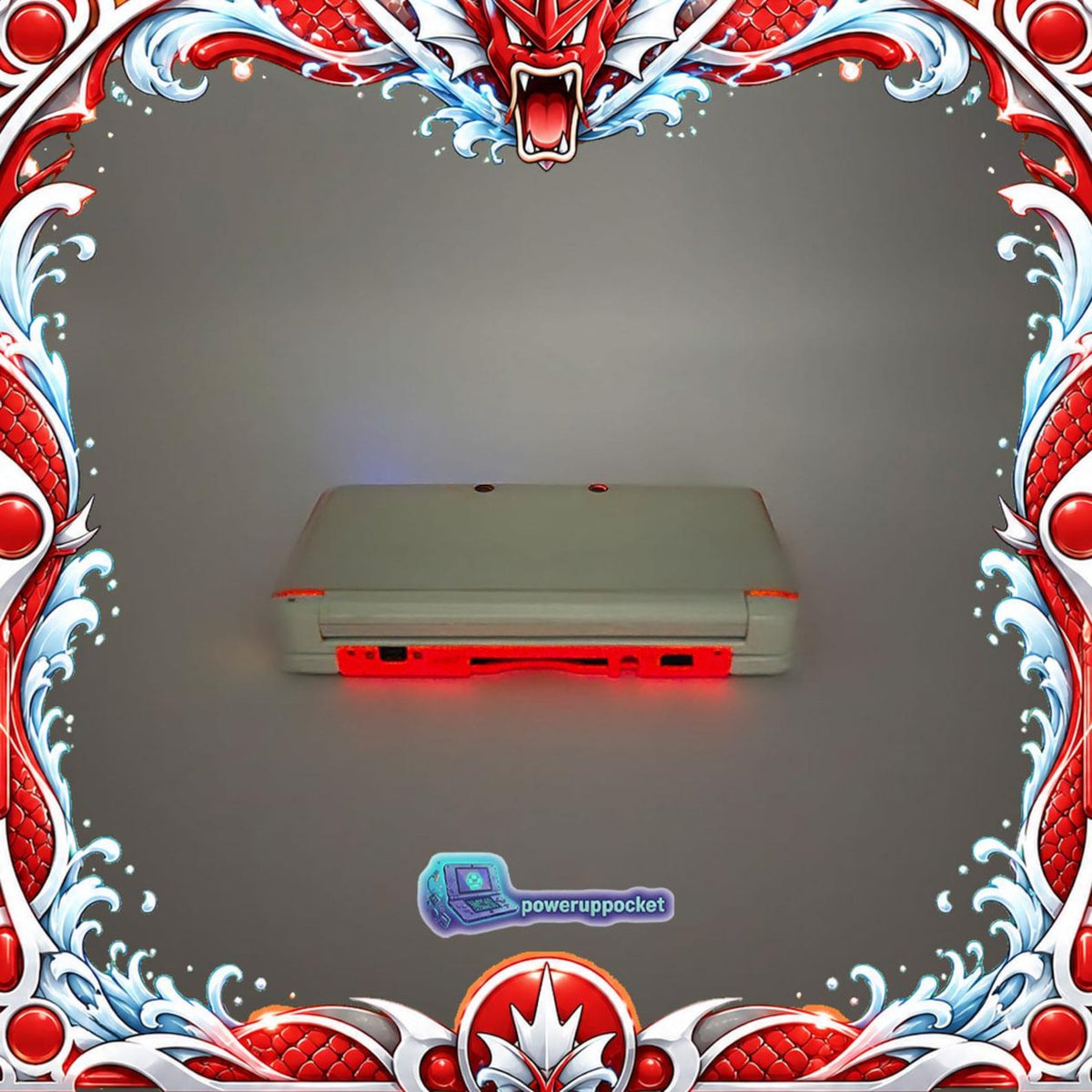 Crimson Current | Custom Nintendo 3DS White + Red Glow