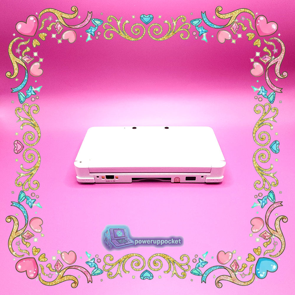 Custom Nintendo 3DS White Pink Glow-in-the-dark
