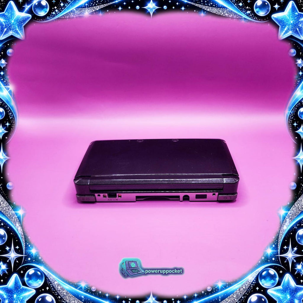 Midnight Sapphire | Custom Nintendo 3DS Black + Blue Glitter Glow