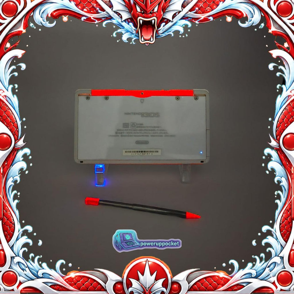 Crimson Current | Custom Nintendo 3DS White + Red Glow