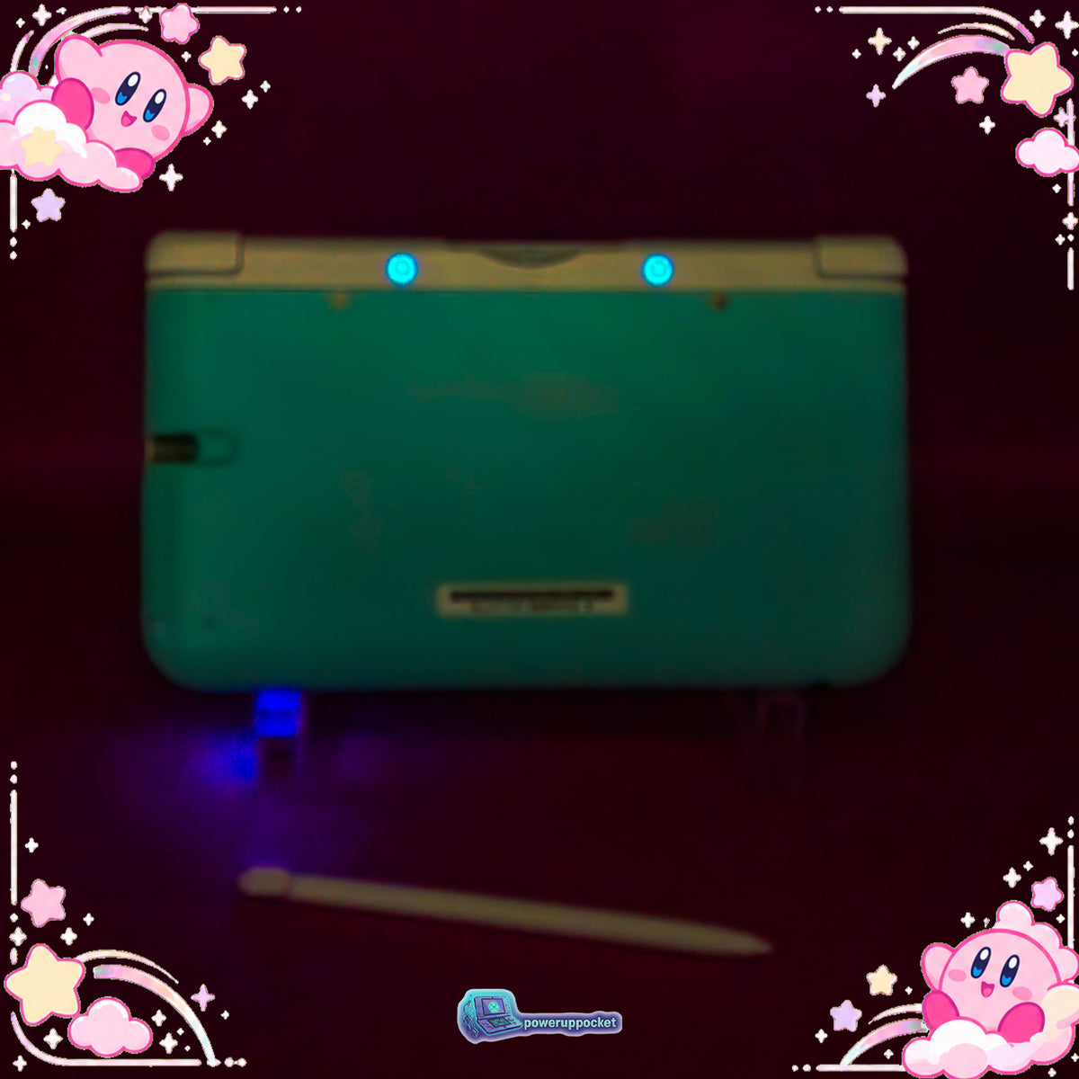 Kirby Mint Dreamland | Custom Nintendo 3DS XL White + Mint Green