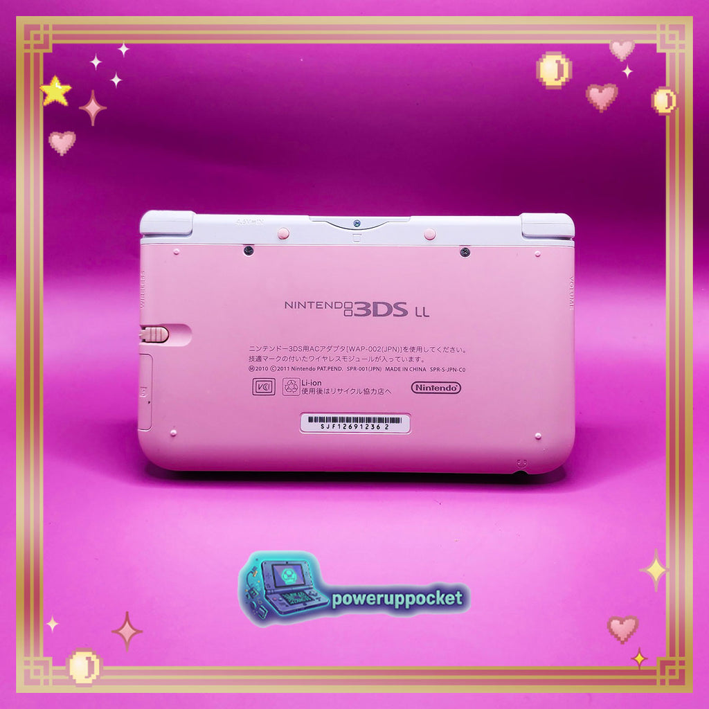 Custom Nintendo 3DS XL White Pink Glow