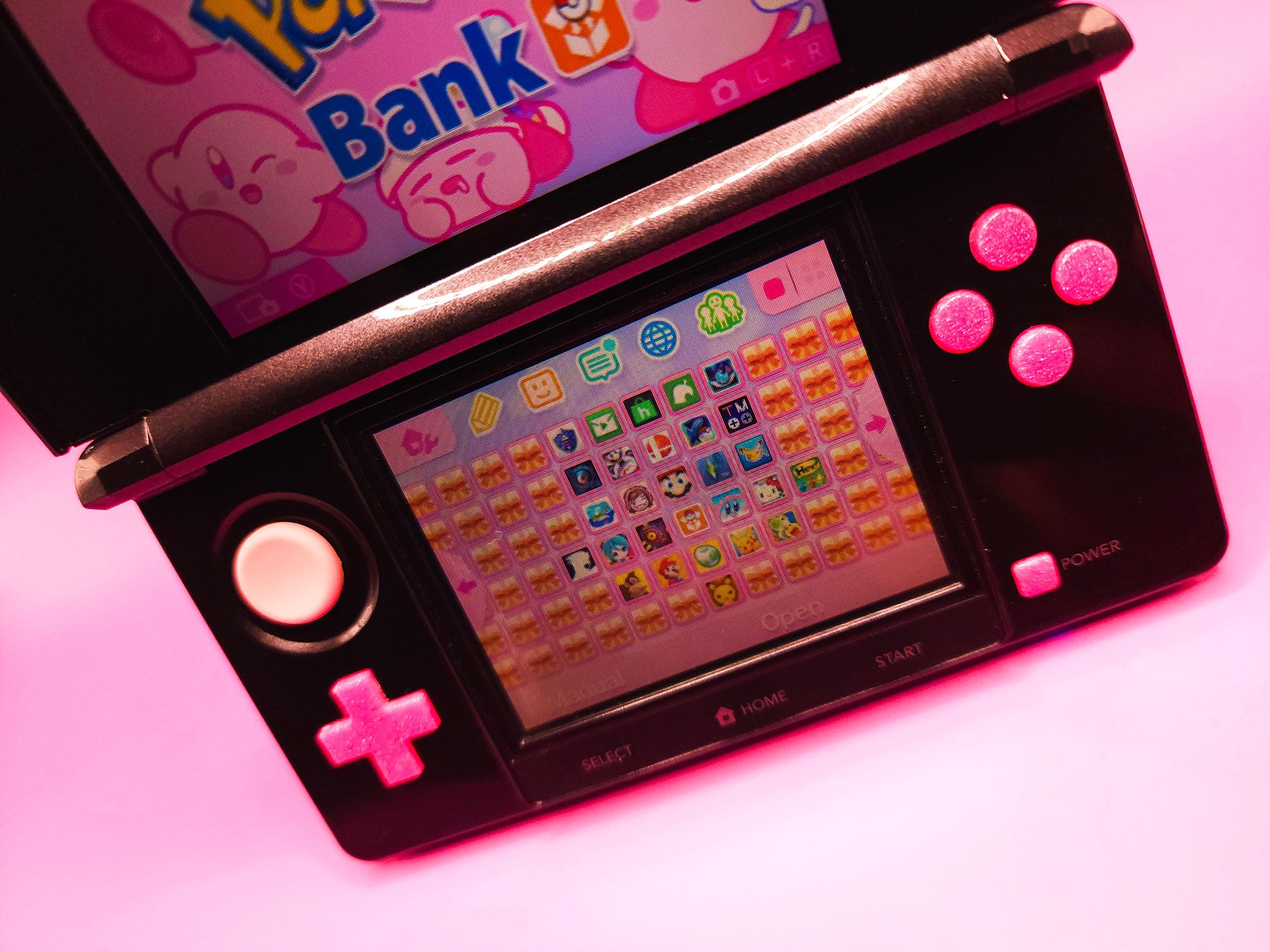 Custom Nintendo 3DS Black Pink – PowerUpPocket