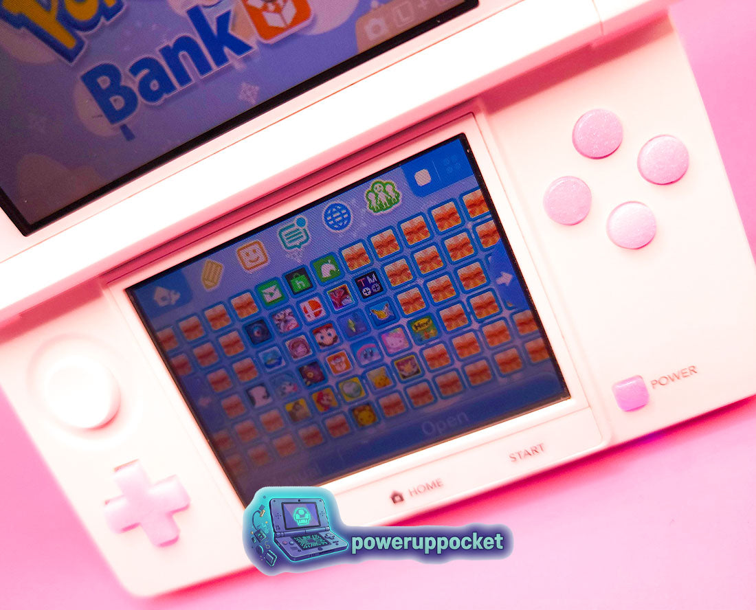 Custom Nintendo 3DS Pure White Pearlescent Pink