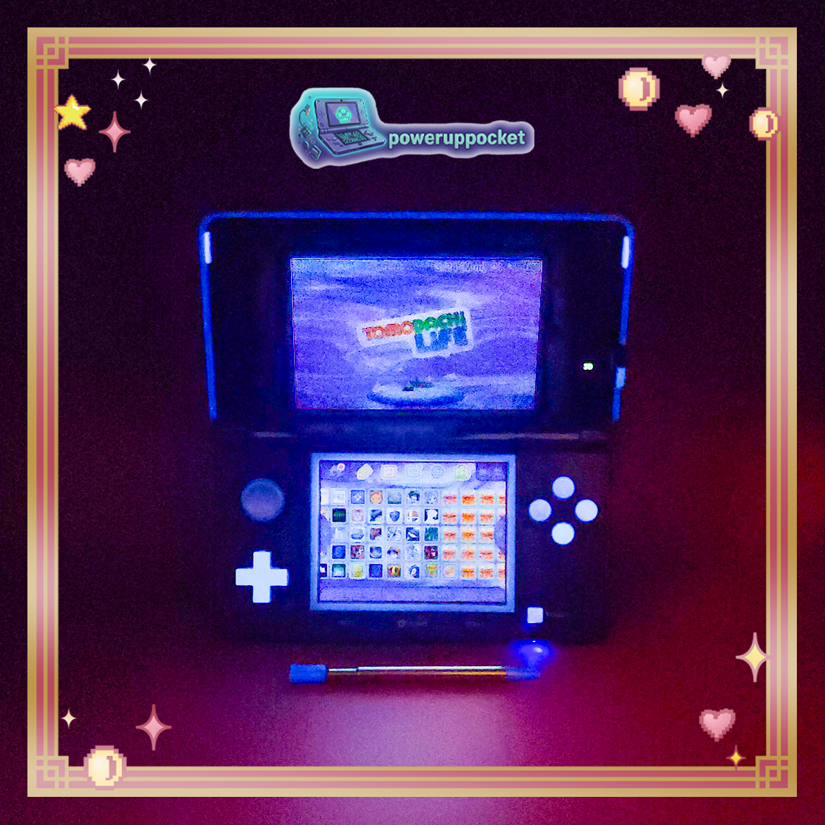 Custom Nintendo 3DS | Original Purple Shell | Blue Glow in the Dark Edition | Region Free