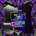 Custom Nintendo 3DS Evangelion EVA-01 Inspired | NERV Theme | Glow Buttons | Purple Black Gradient Top Shell | Custom Stylus