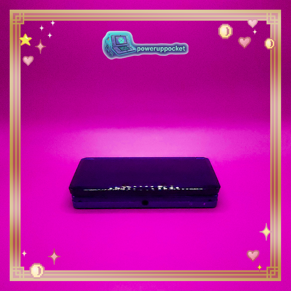 Custom Nintendo 3DS | Original Purple Shell | Blue Glow in the Dark Edition | Region Free