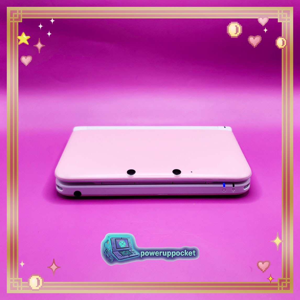 Custom Nintendo 3DS XL White Pink Glow