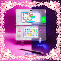 Hello Kitty Pearl Glow | Custom Nintendo 3DS White + Pink | Glass Lens