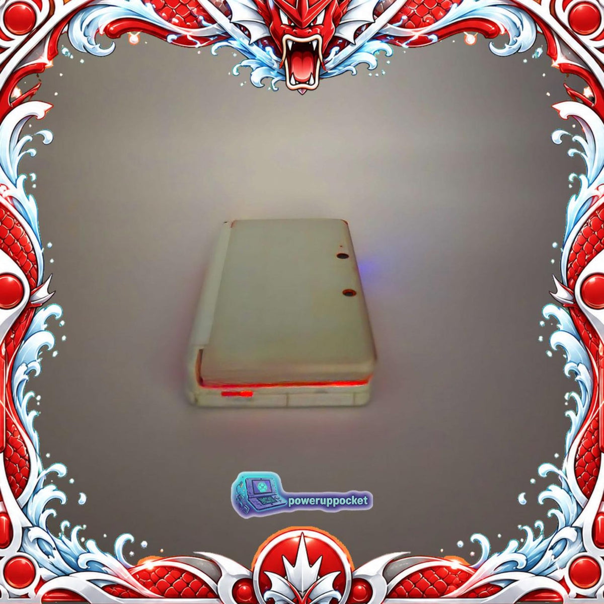 Crimson Current | Custom Nintendo 3DS White + Red Glow