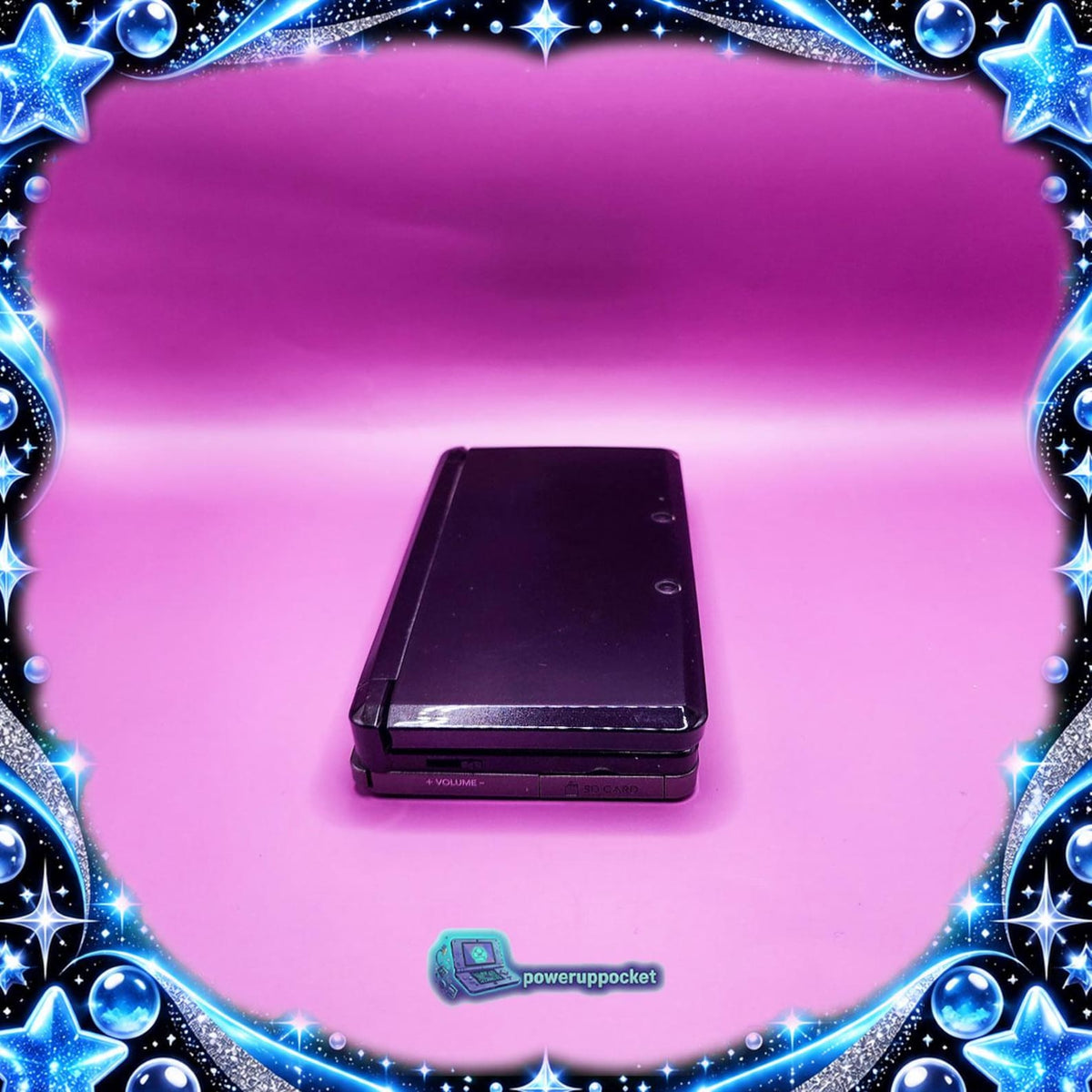 Midnight Sapphire | Custom Nintendo 3DS Black + Blue Glitter Glow