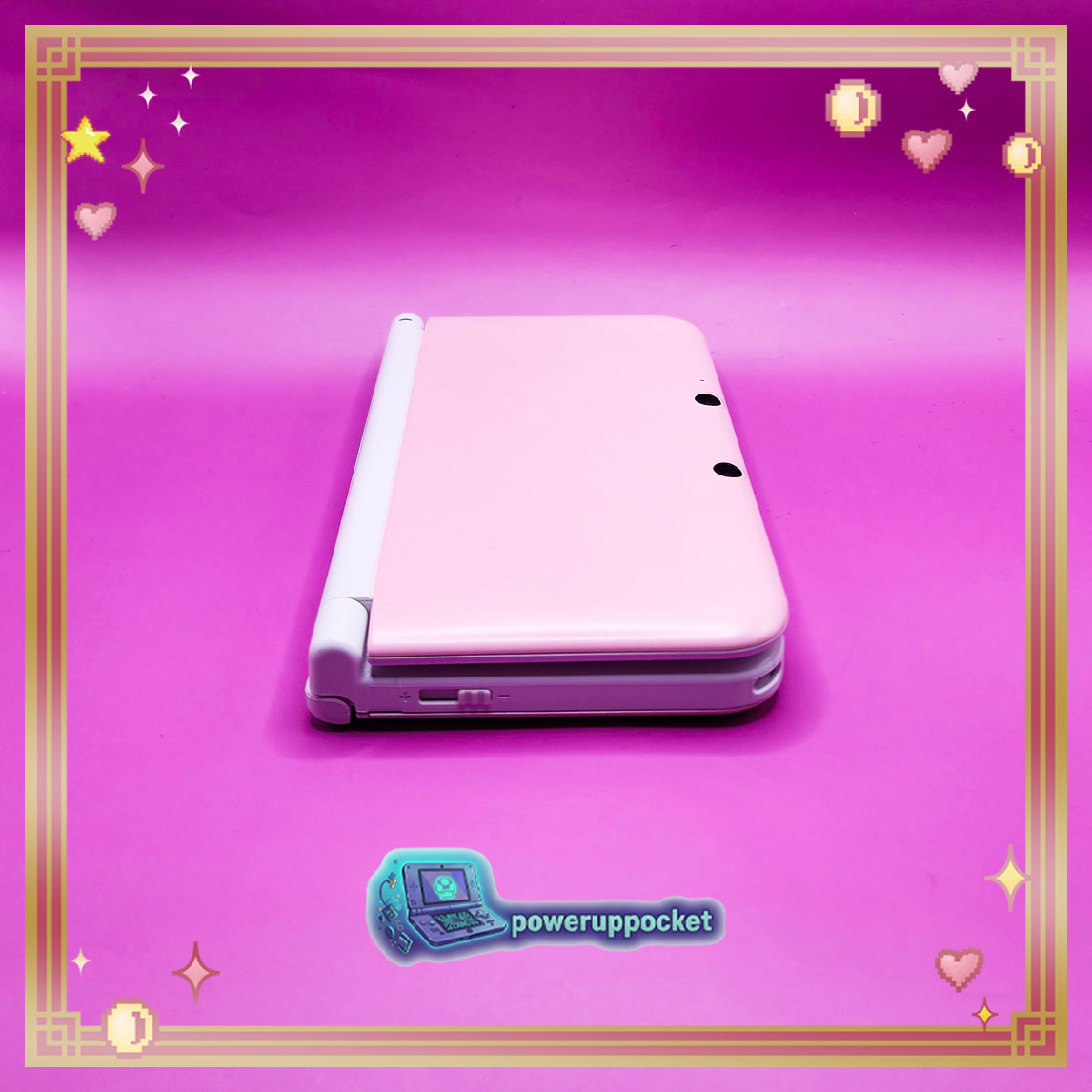 Custom Nintendo 3DS XL White Pink Glow