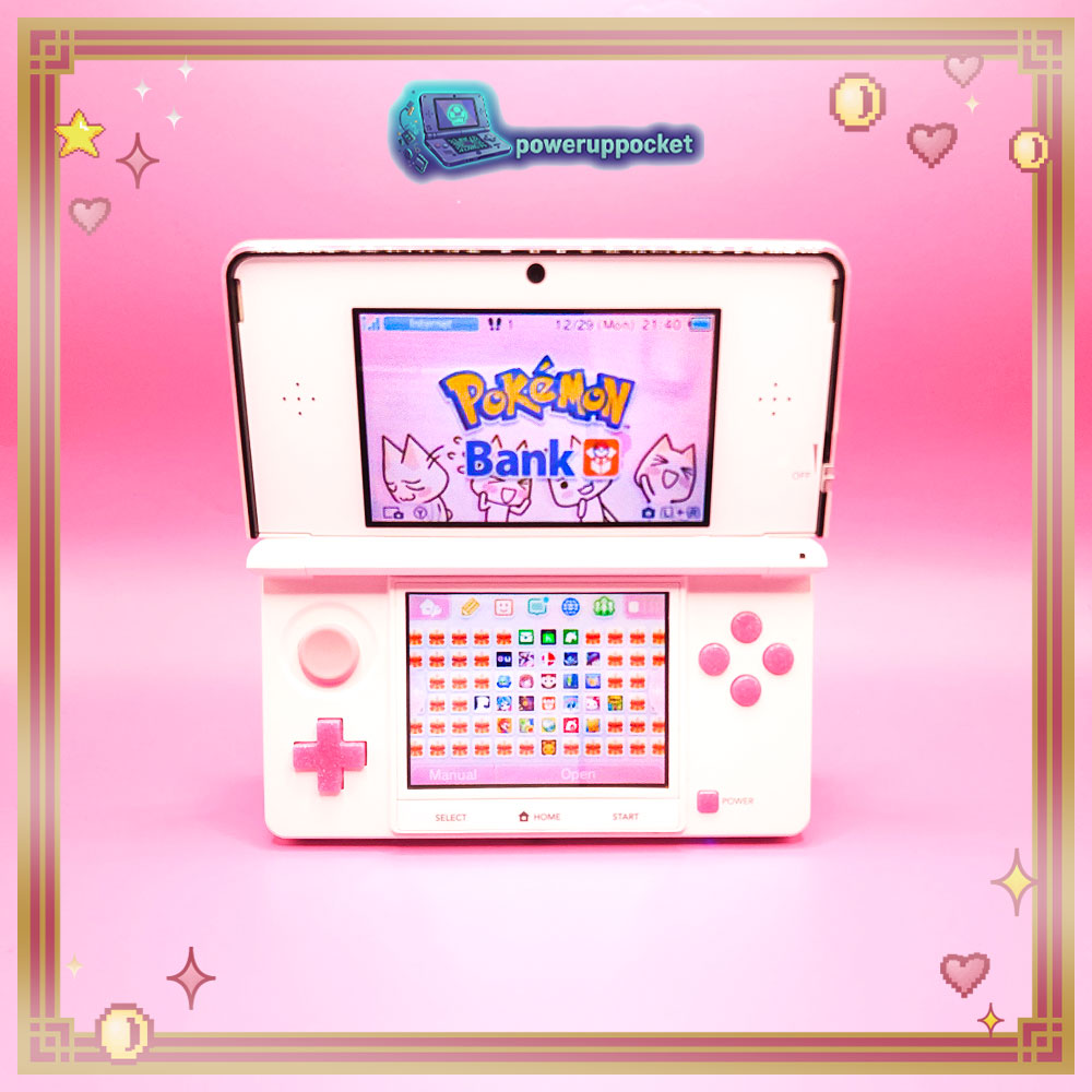 Custom Nintendo 3DS White Pink