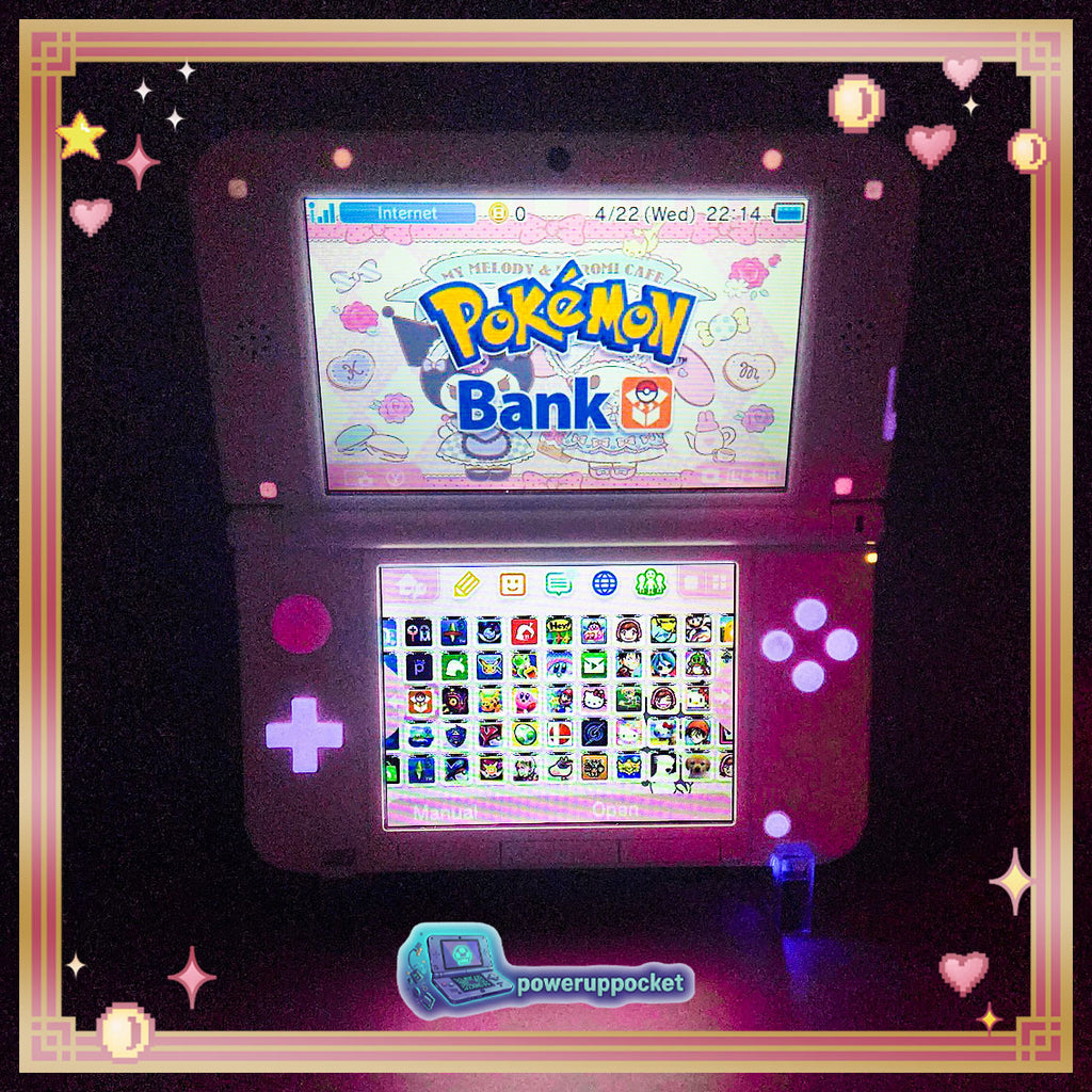 Custom Nintendo 3DS XL | Pink Glow Prototype | Region Free | 128GB SD | Charger