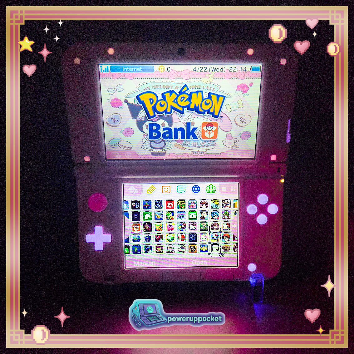 Custom Nintendo 3DS XL | Pink Glow Prototype | Region Free | 128GB SD | Charger