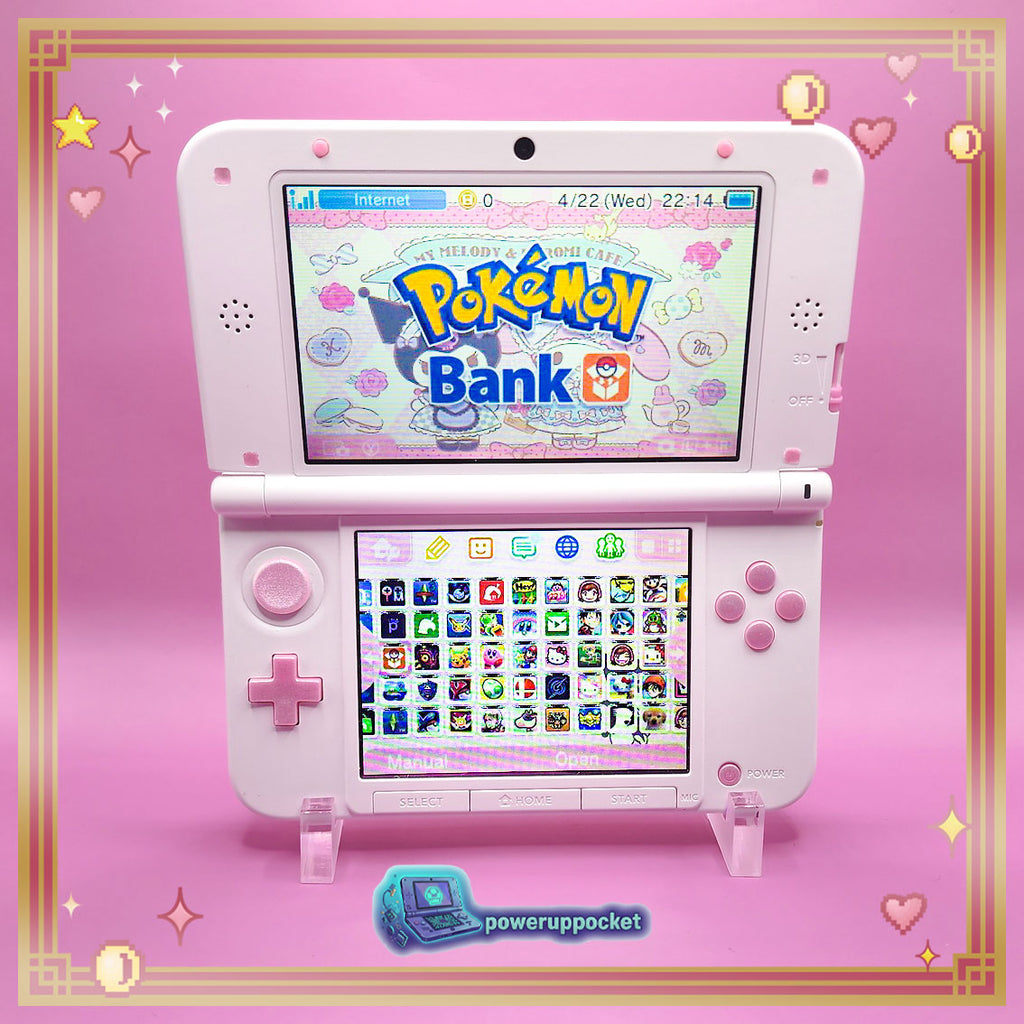 Custom Nintendo 3DS XL | Pink Glow Prototype | Region Free | 128GB SD | Charger