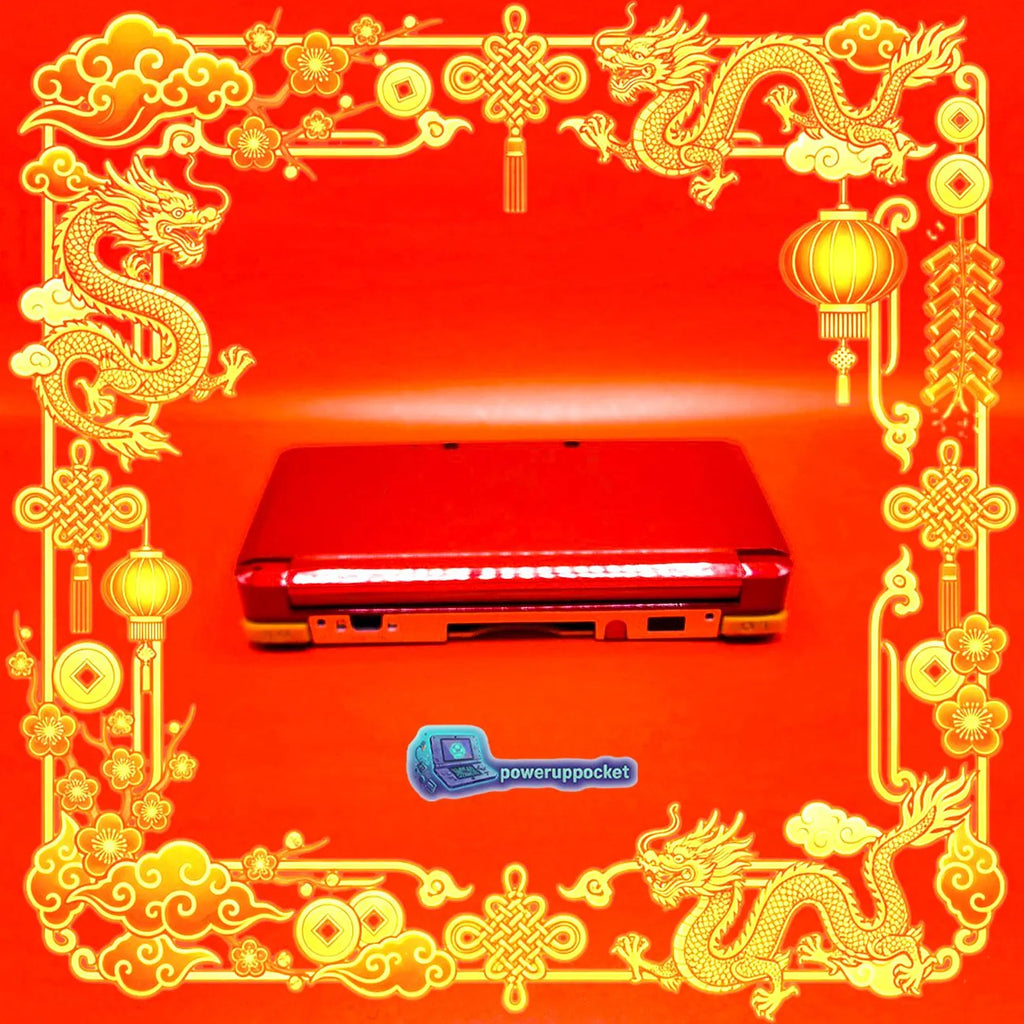 Custom Nintendo 3DS Red Gold Lunar New Year Glow