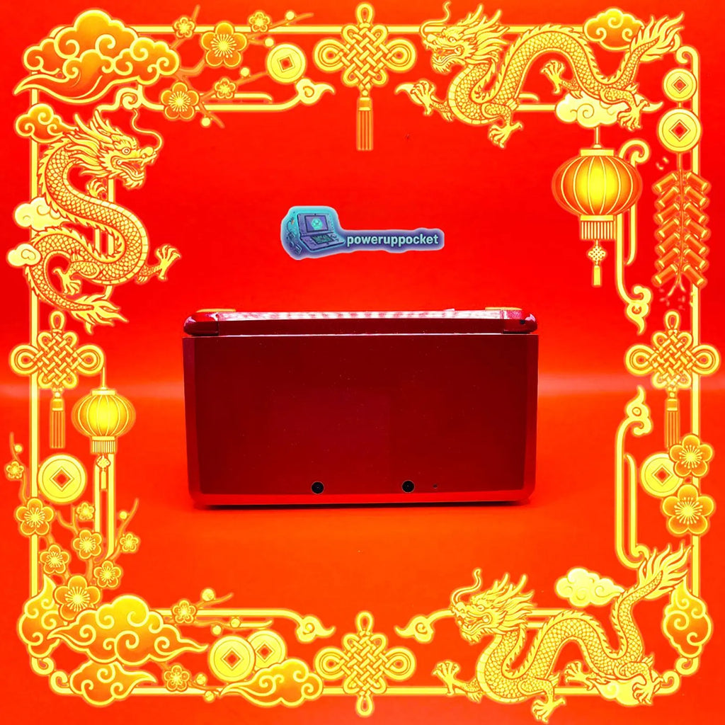 Custom Nintendo 3DS Red Gold Lunar New Year Glow