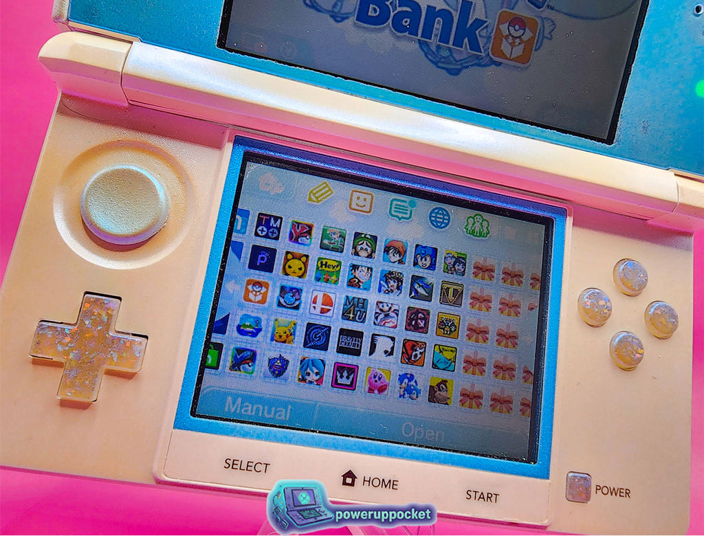 Custom Nintendo 3DS Prototype | White + Blue Pearlescent Glow | New Screens | Region Free