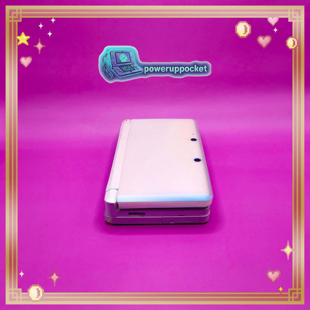Custom Nintendo 3DS Prototype | White + Blue Pearlescent Glow | New Screens | Region Free
