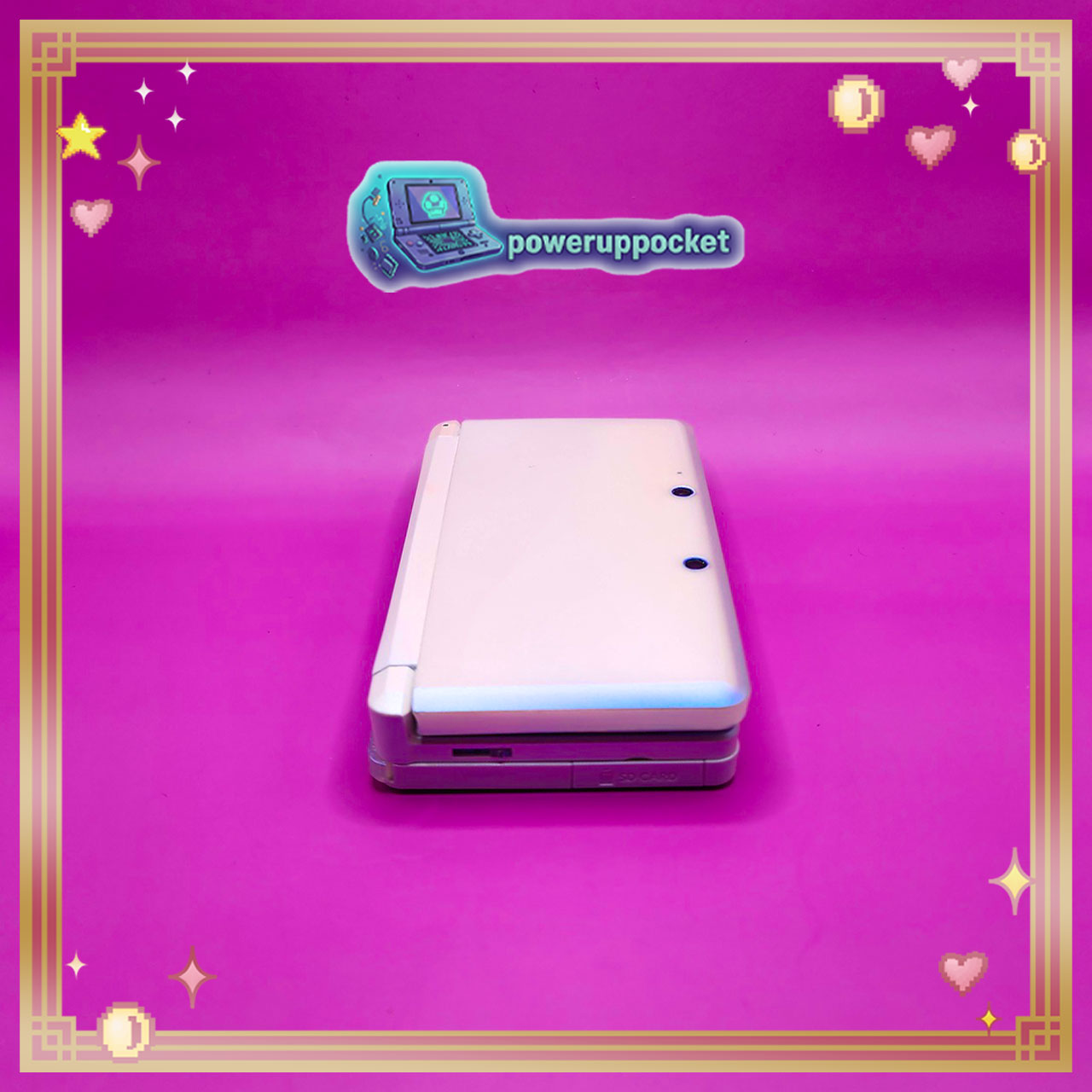 Custom Nintendo 3DS Prototype | White + Blue Pearlescent Glow | New Screens | Region Free