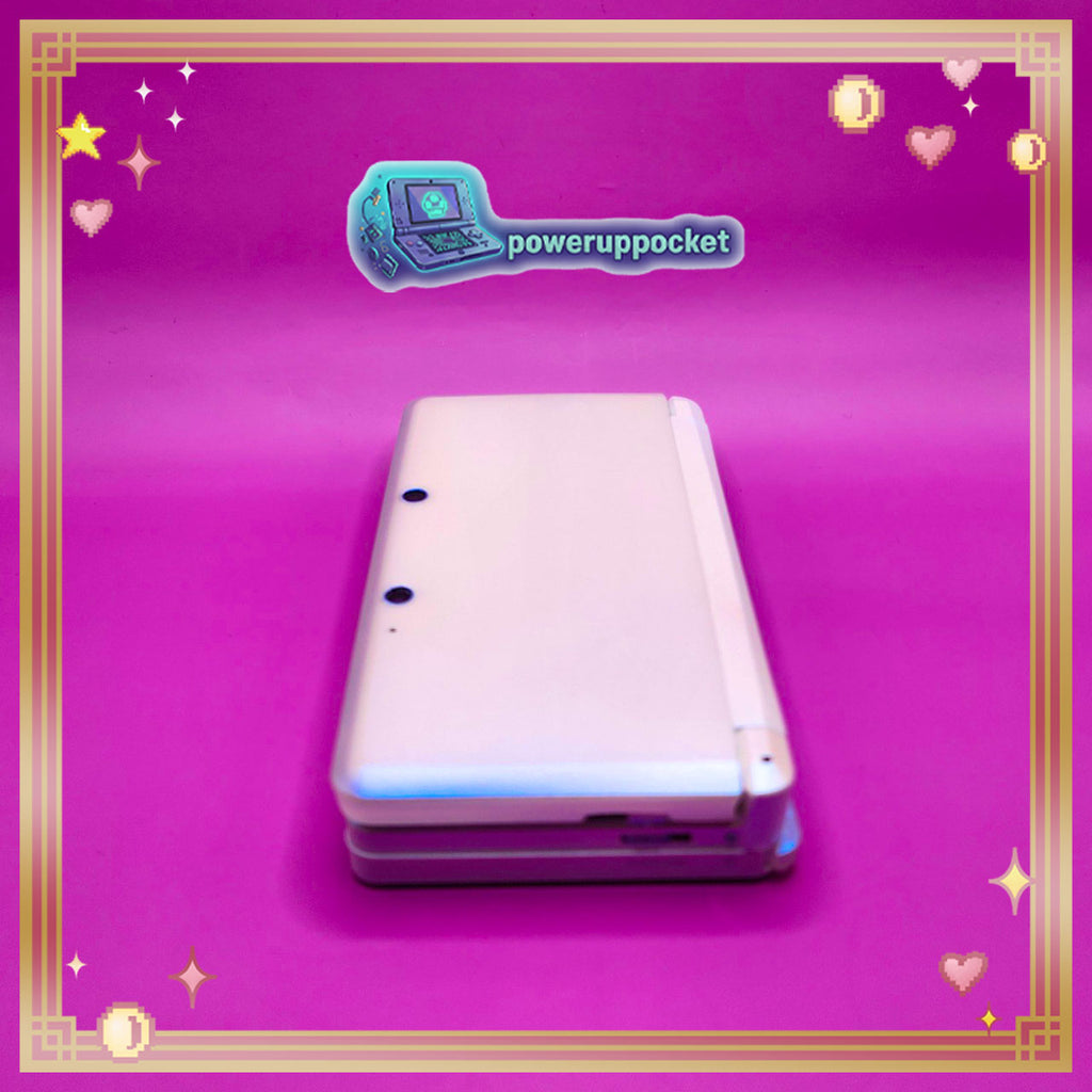 Custom Nintendo 3DS Prototype | White + Blue Pearlescent Glow | New Screens | Region Free