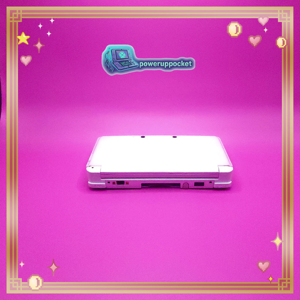 Custom Nintendo 3DS | Pink Pearl Glow Buttons | Glass Lens | Region Free | Charger + Stylus