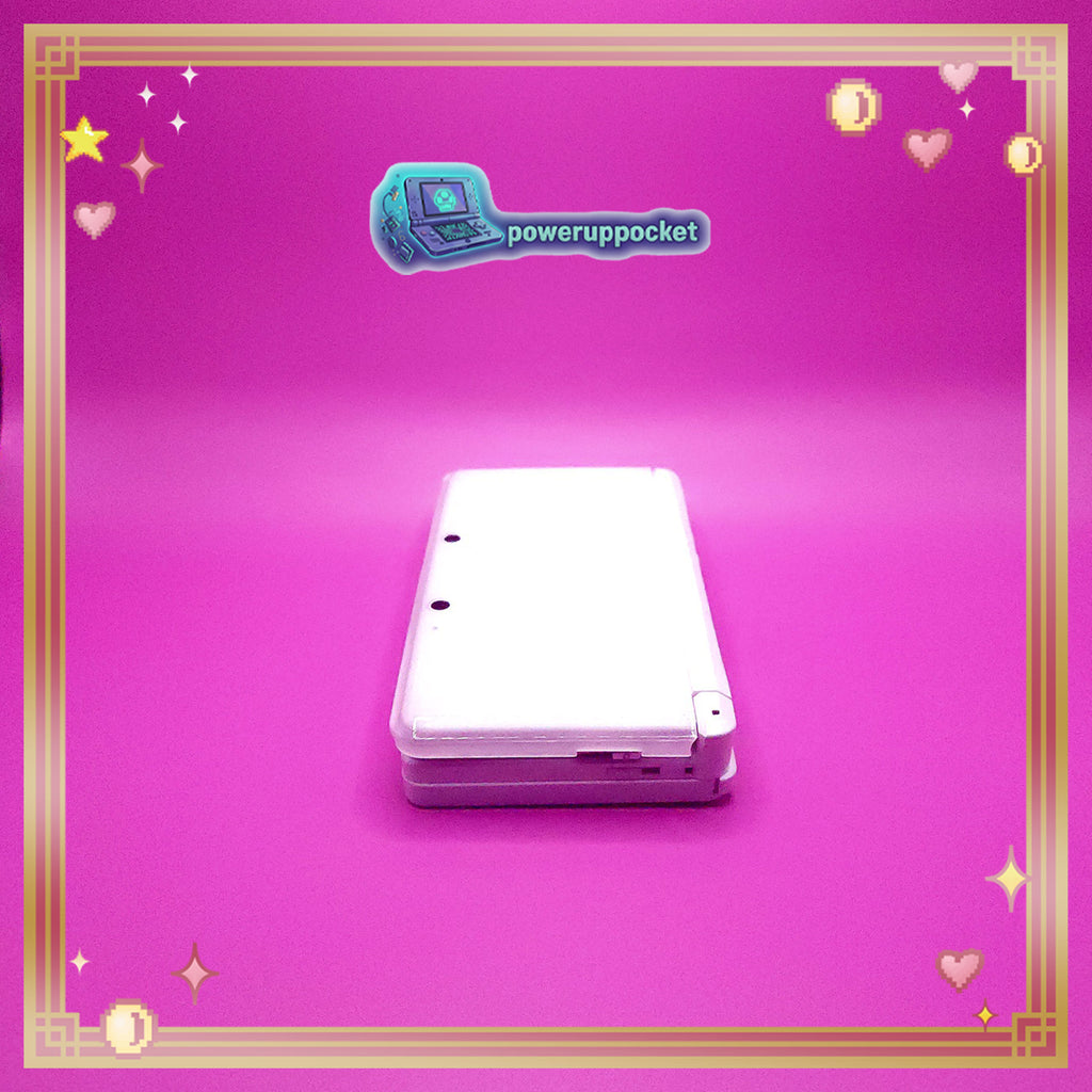 Custom Nintendo 3DS | Pink Pearl Glow Buttons | Glass Lens | Region Free | Charger + Stylus