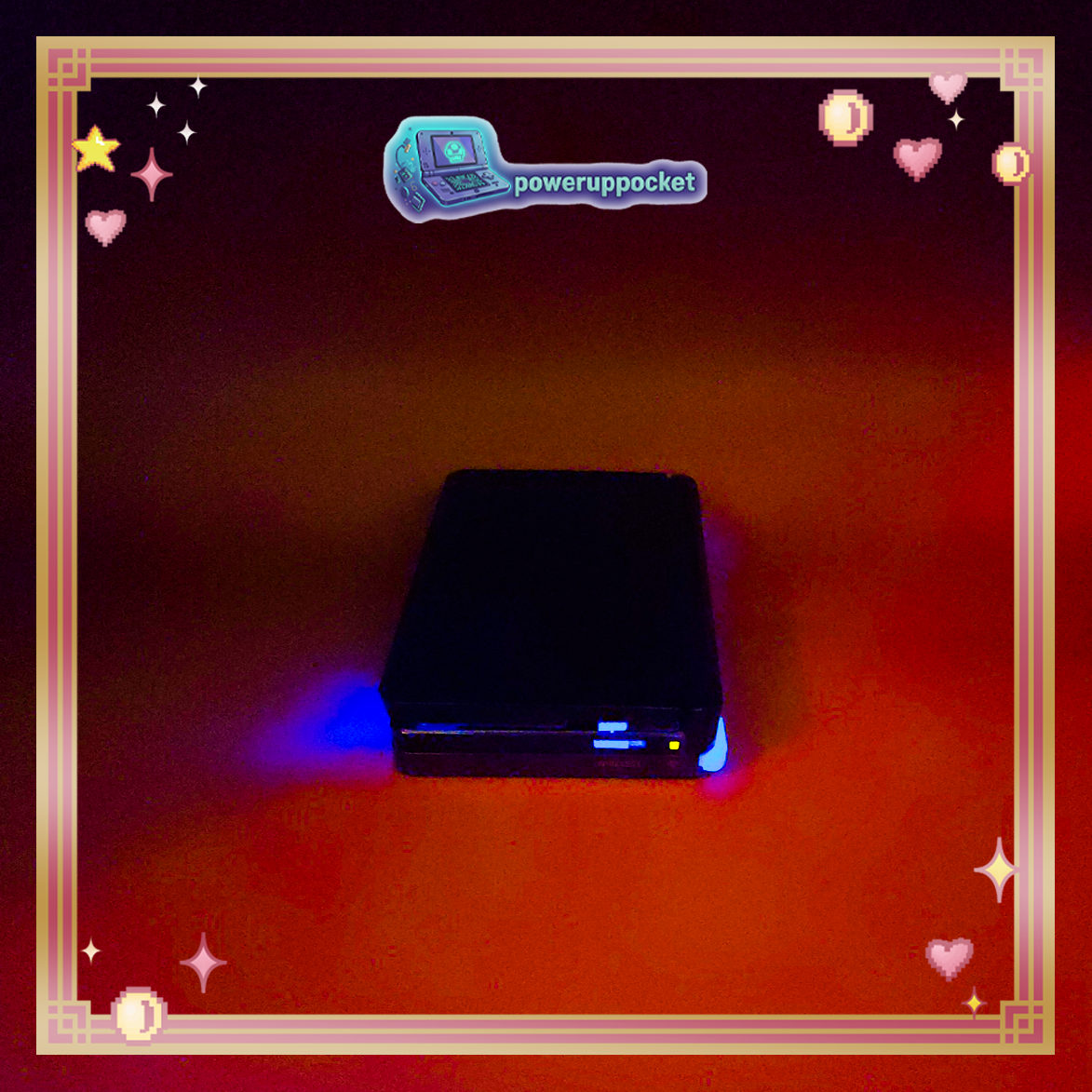 Custom Nintendo 3DS | Original Purple Shell | Blue Glow in the Dark Edition | Region Free