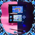 Midnight Sapphire | Custom Nintendo 3DS Black + Blue Glitter Glow