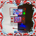 Custom Nintendo 3DS White + Red Glow | Glass Lens | 64GB SD | Charger + Custom Stylus
