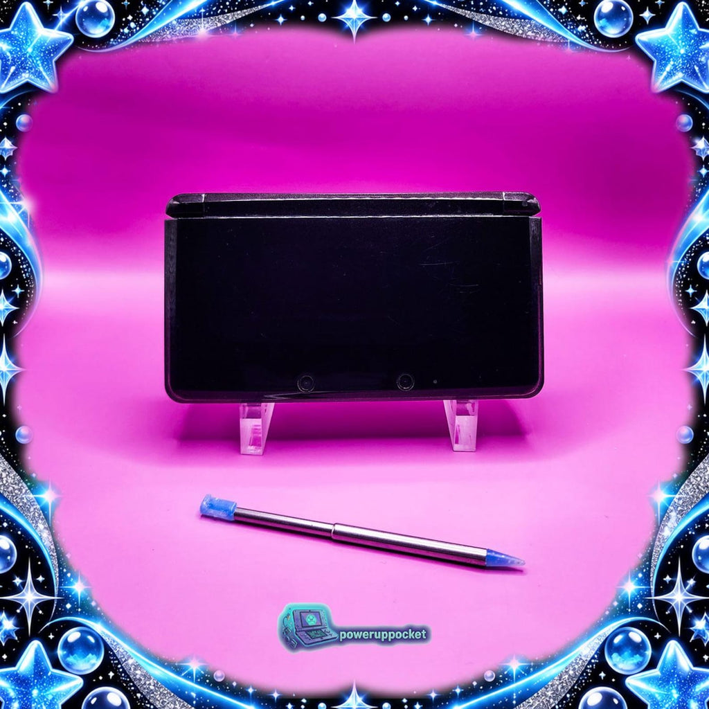 Midnight Sapphire | Custom Nintendo 3DS Black + Blue Glitter Glow
