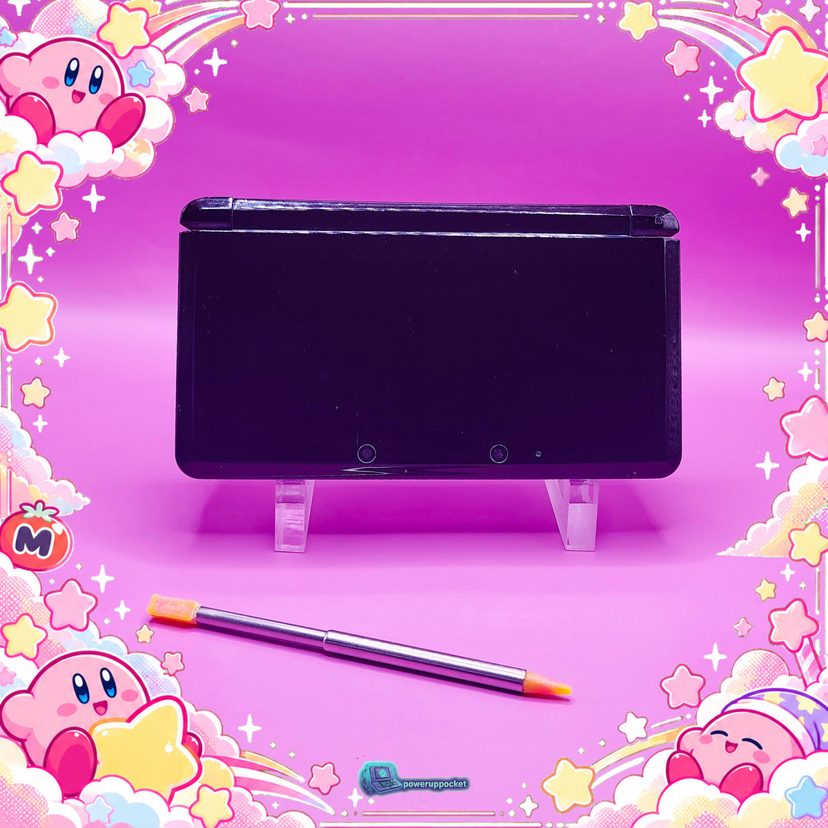 Kirby Star Glow | Custom Nintendo 3DS Black + Pink + Yellow